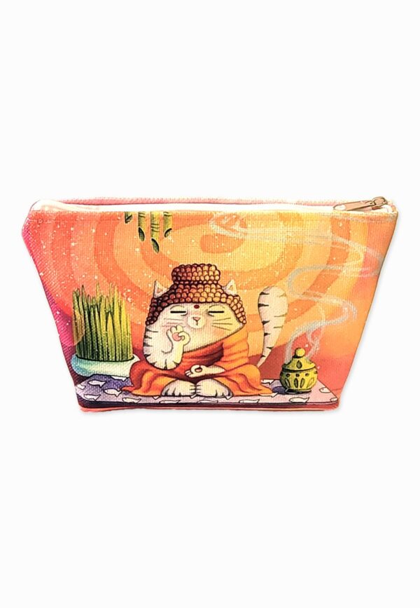 beauty case ecologico con gatto zen MaremmaGatta