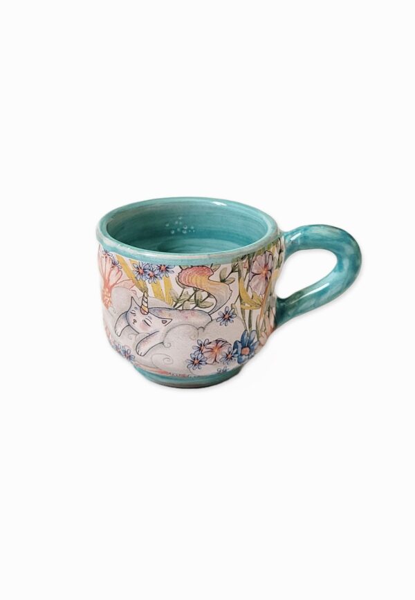 tazzina da caffe in ceramica artigianale magikat maremmagatta