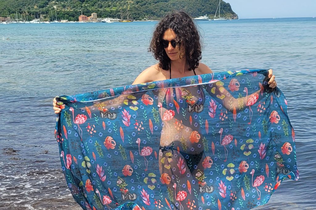 copricostume donna con gatti maremmagatta